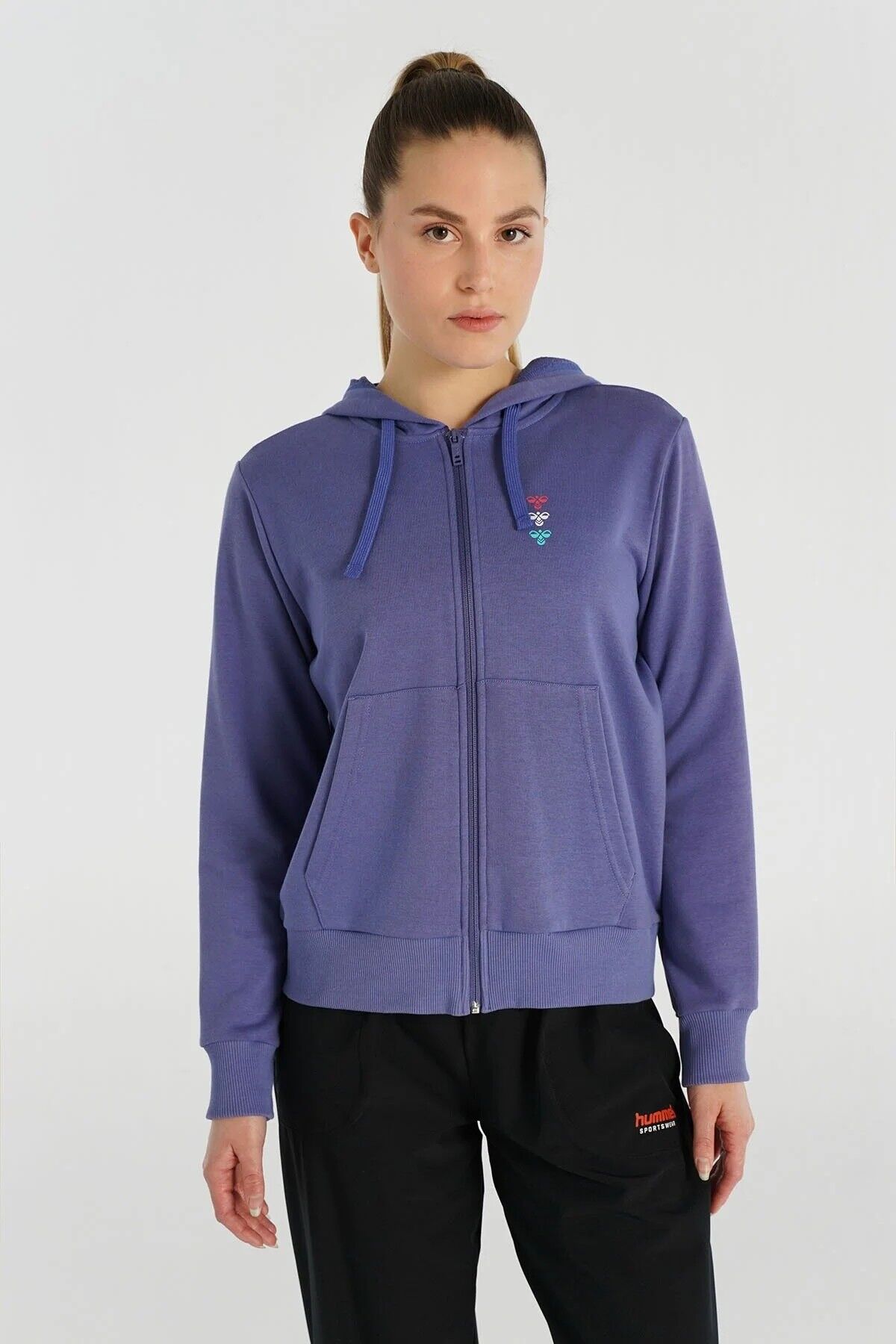 HUMMEL HMLDORA ZIP HOODIE KADIN FERMUARLI HOODIE
