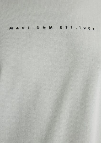 MAVİ BASKILI TİŞÖRT KADIN LOGO T-SHIRT