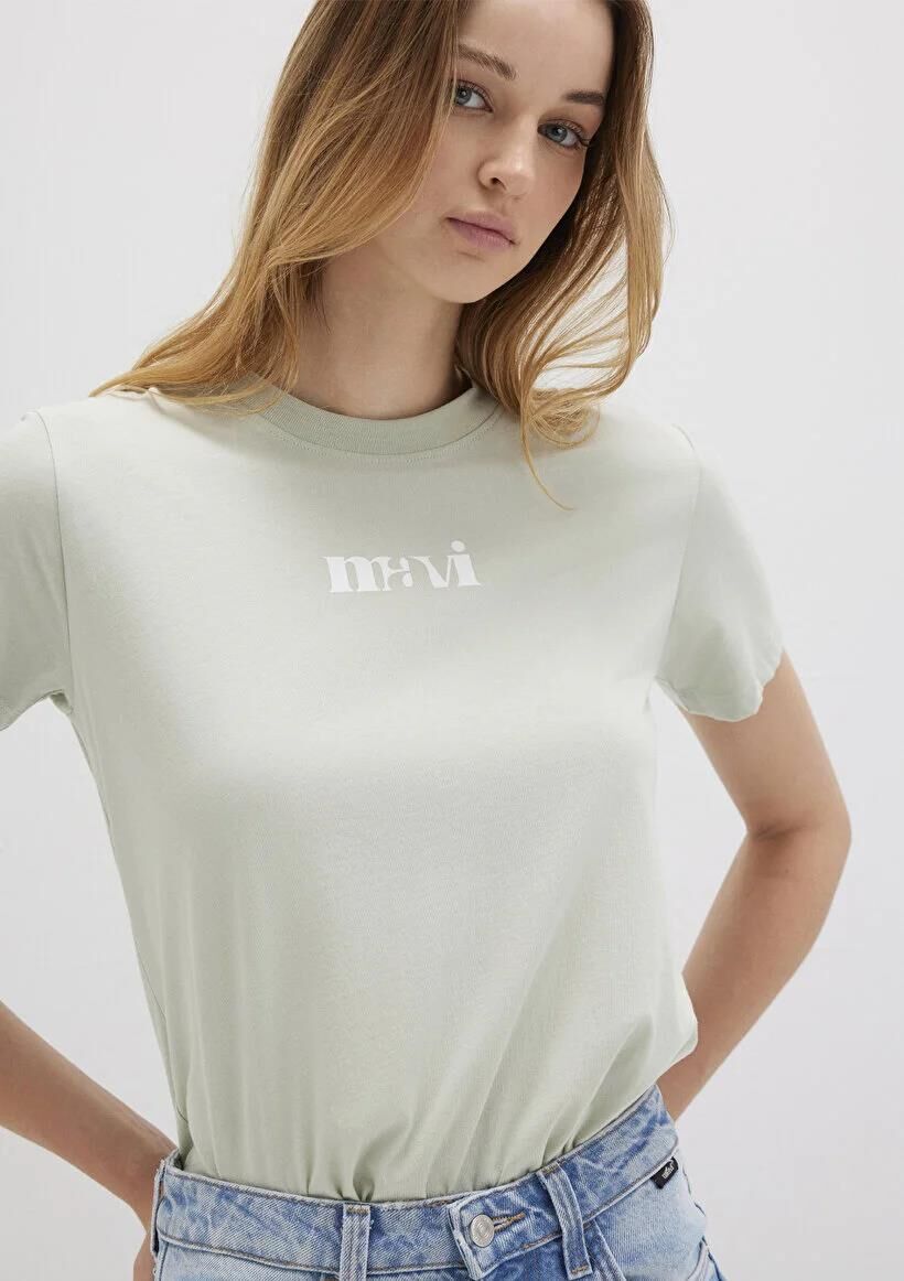 MAVİ LOGO TIŞORT KADIN LOGO T-SHIRT