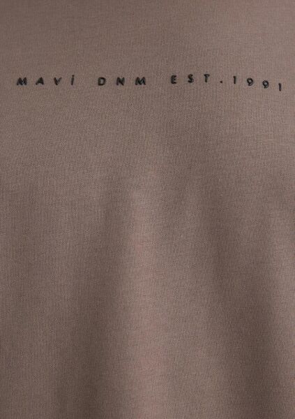 MAVİ BASKILI KADIN LOGO T-SHIRT