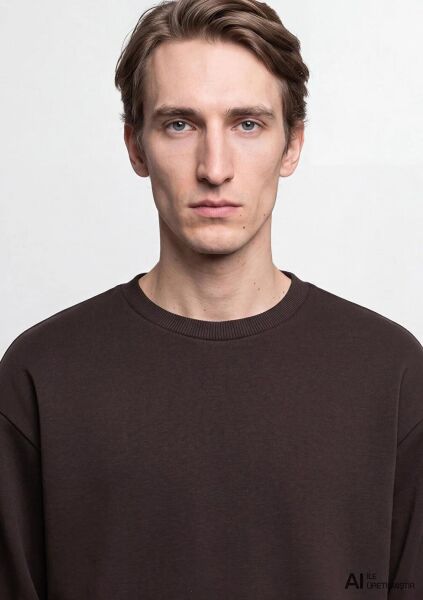 MAVİ BİSİKLET YAKA ERKEK SWEATSHIRT