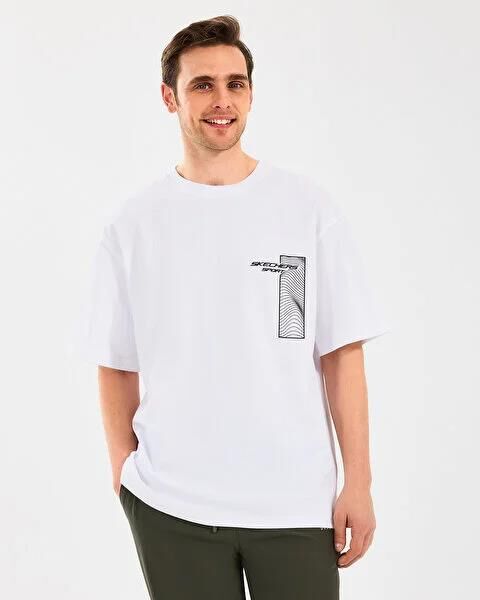 SKECHERS M HEAVYWEIGHT GRAPHIC TEE T-SHIRT UNISEX KISA KOL T-SHIRT