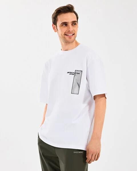 SKECHERS M HEAVYWEIGHT GRAPHIC TEE T-SHIRT UNISEX KISA KOL T-SHIRT
