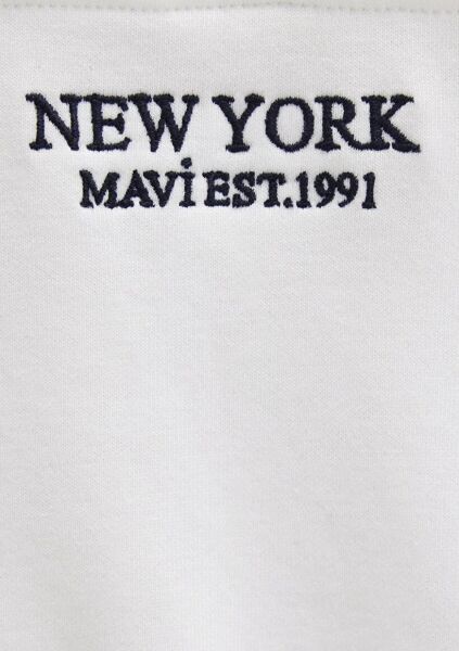 MAVİ YARIM FERMUARLI KADIN SWEATSHIRT