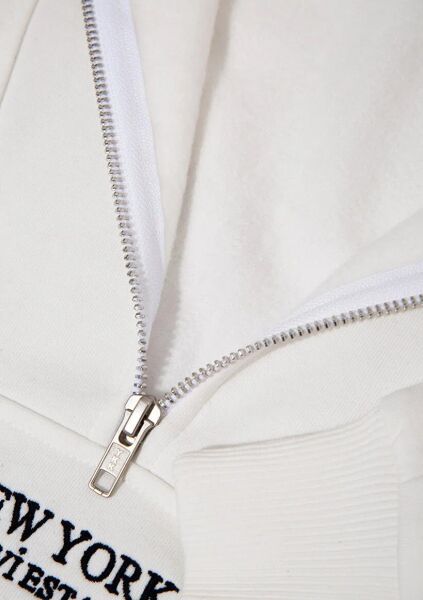 MAVİ YARIM FERMUARLI KADIN SWEATSHIRT