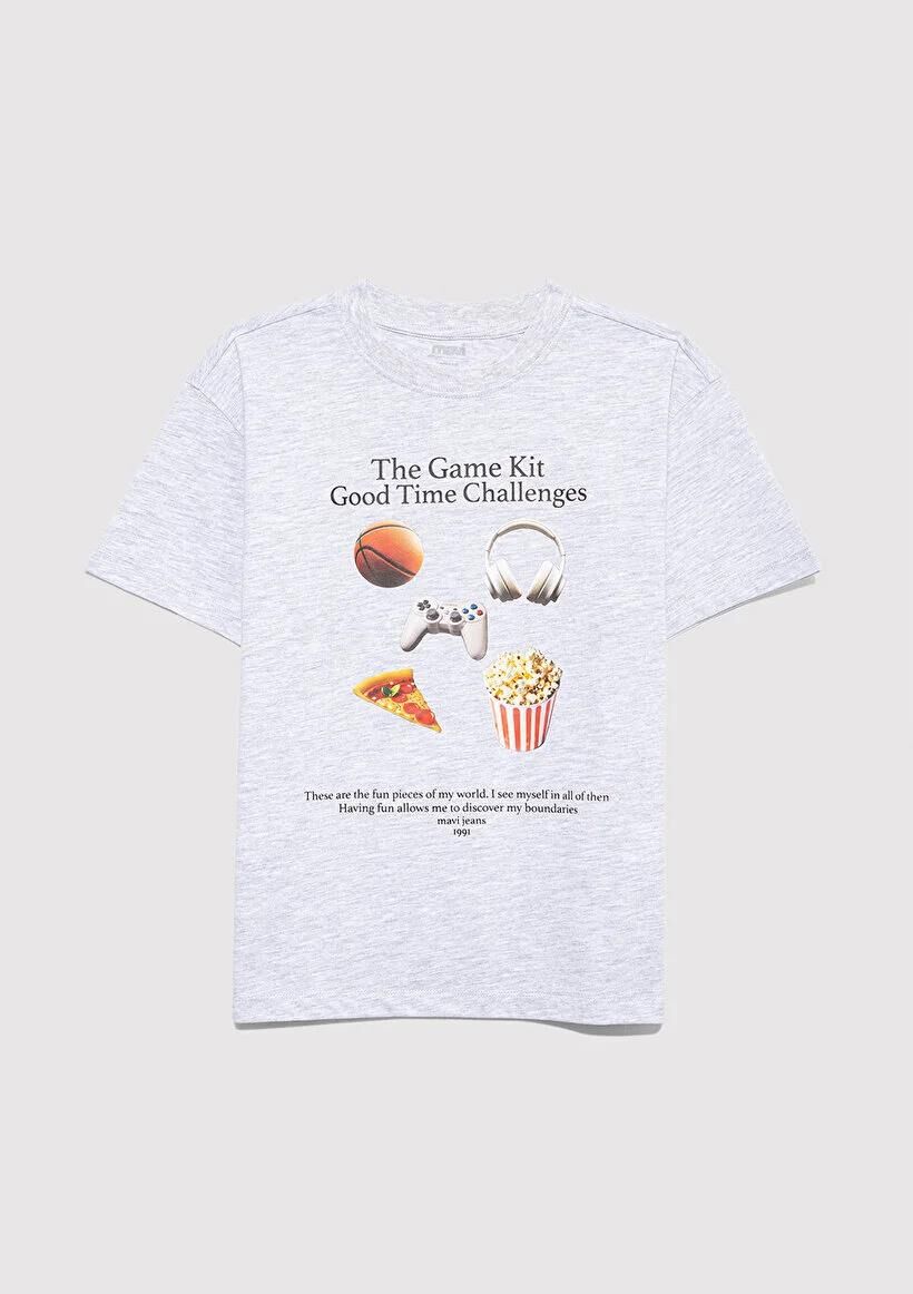 MAVİ FUN TIME KIT BASKILI TİŞÖRT ERKEK ÇOCUK MODELLİ PENYE