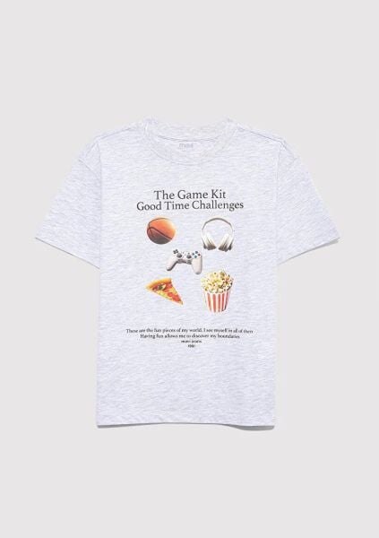 MAVİ FUN TIME KIT BASKILI TİŞÖRT ERKEK ÇOCUK MODELLİ PENYE