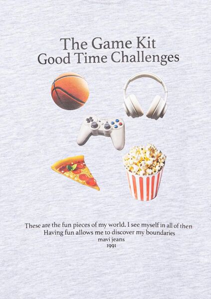 MAVİ FUN TIME KIT BASKILI TİŞÖRT ERKEK ÇOCUK MODELLİ PENYE