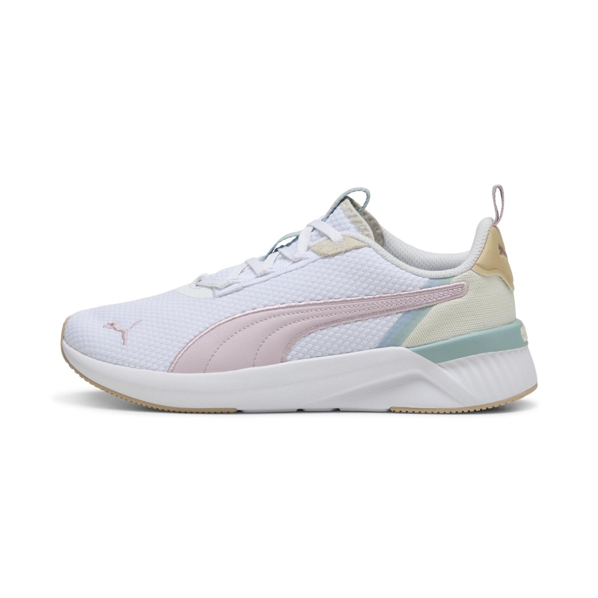 PUMA SOFTRİDE HARLİ WNS WHİTE-ALPİNE SNOW-ROSE MAUVE KADIN PERFORMANS AYAKKABI