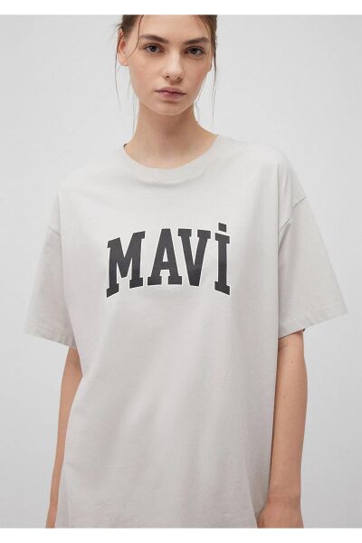MAVİ MAVİ BASKILI TİŞÖRT KADIN LOGO T-SHIRT