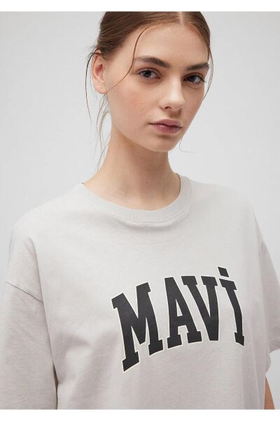 MAVİ MAVİ BASKILI TİŞÖRT KADIN LOGO T-SHIRT