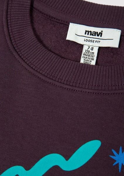 MAVİ STITCH BASKILI KAPÜŞONLU SWEATSHIRT KIZ ÇOCUK PROJE, LİSANS T-SHIRT