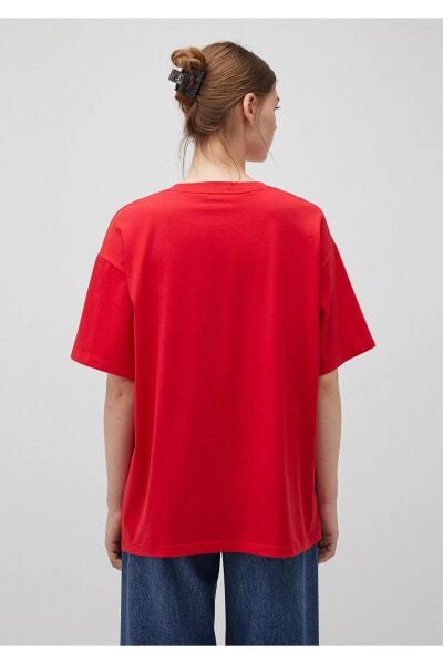 MAVİ BASKILI TİŞÖRT KADIN LOGO T-SHIRT