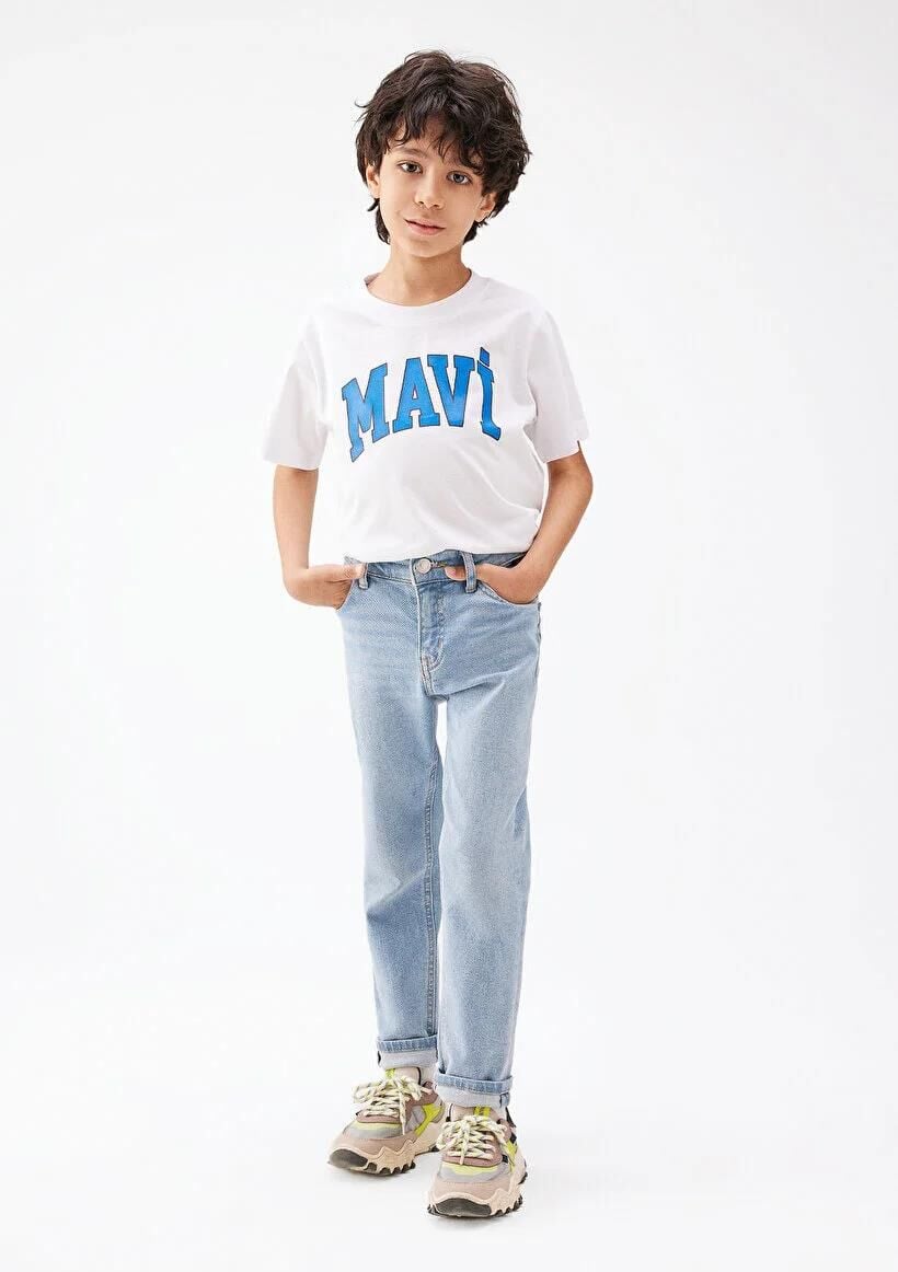 MAVİ MAVİ LOGO BASKILI TİŞÖRT ERKEK LOGO T-SHIRT