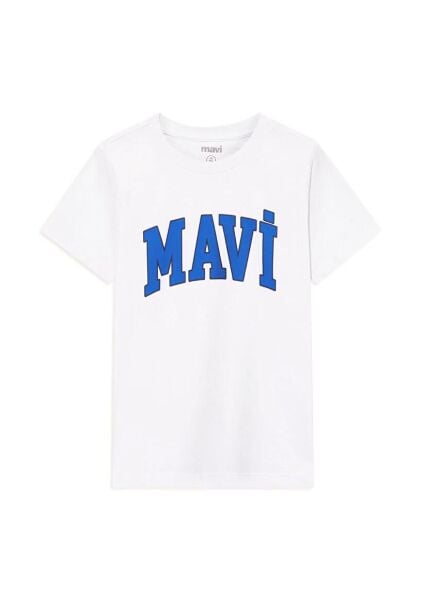 MAVİ LOGO BASKILI ERKEK LOGO T-SHIRT