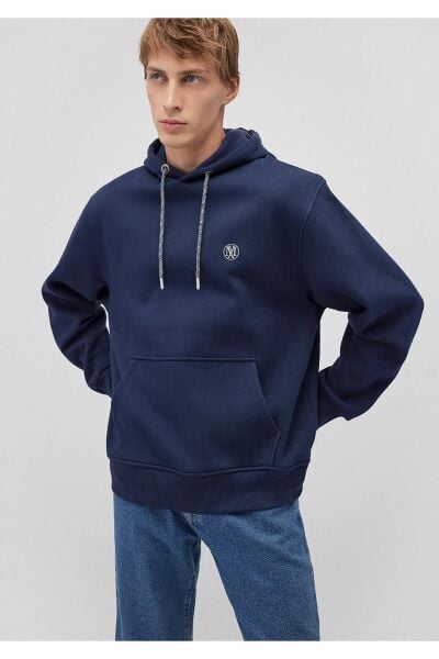 MAVİ KAPÜŞONLU SWEATSHIRT ERKEK HOODIE