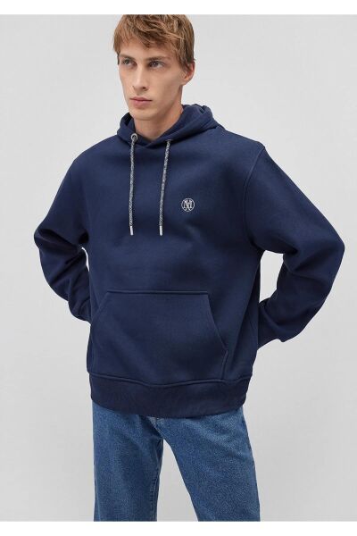 MAVİ KAPÜŞONLU SWEATSHIRT ERKEK KAPÜŞONLU SWEATSHIRT