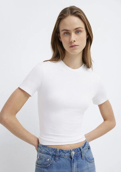 MAVİ YUVARLAK YAKA KADIN BASIC TİŞÖRT