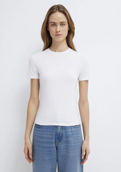 MAVİ YUVARLAK YAKA KADIN BASIC TİŞÖRT