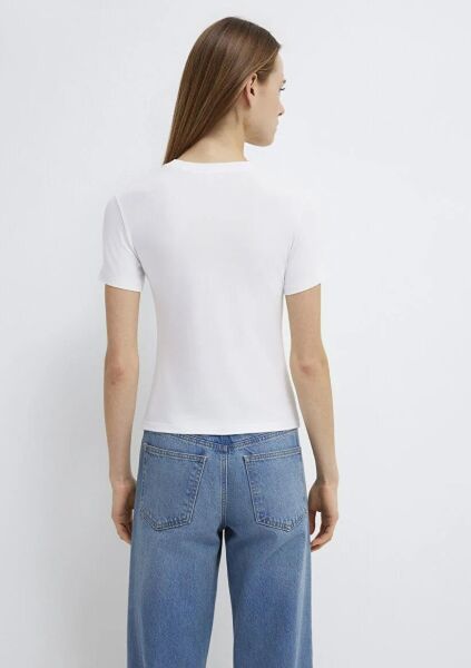 MAVİ YUVARLAK YAKA KADIN BASIC TİŞÖRT