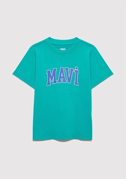 MAVİ MAVİ LOGO BASKILI TİŞÖRT ERKEK LOGO T-SHIRT