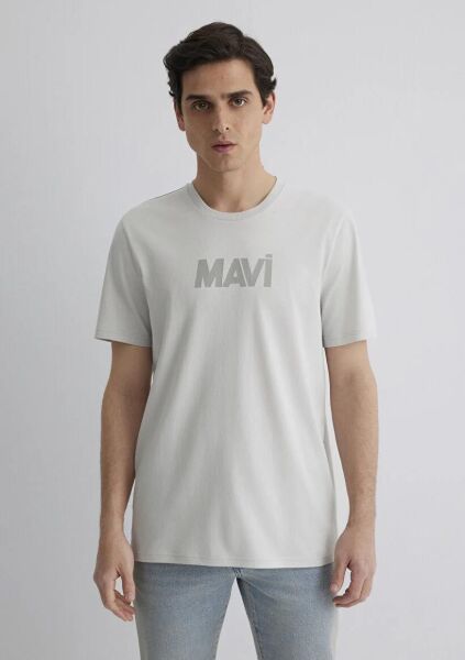 MAVİ BASKILI TİŞÖRT ERKEK LOGO T-SHIRT