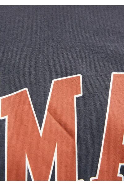 MAVİ BASKILI KADIN LOGO T-SHIRT