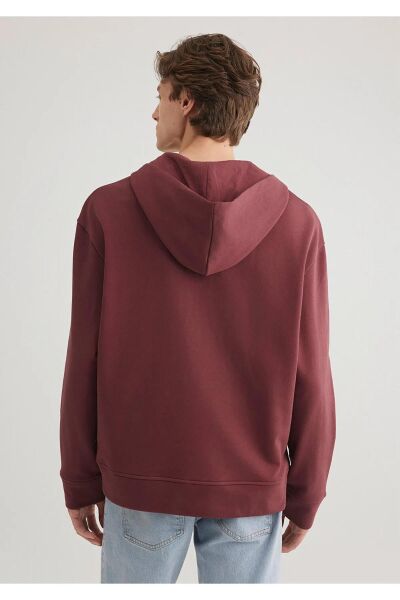 MAVİ HALF ZIP KAPÜŞONLU SWEATSHIRT ERKEK SWEATSHIRT
