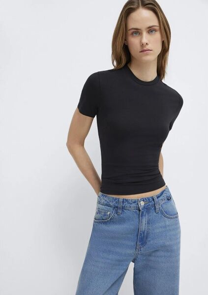 MAVİ YUVARLAK YAKA KADIN BASIC TİŞÖRT