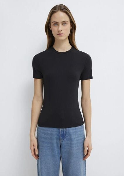 MAVİ YUVARLAK YAKA KADIN BASIC TİŞÖRT