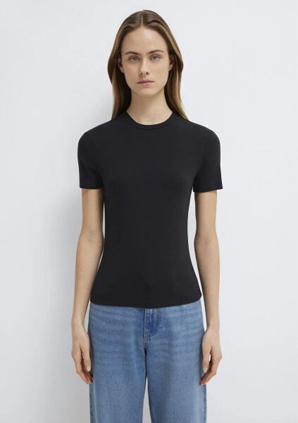 MAVİ YUVARLAK YAKA KADIN BASIC TİŞÖRT