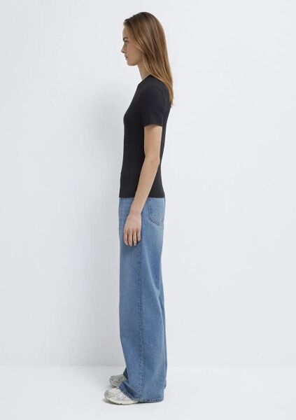 MAVİ YUVARLAK YAKA KADIN BASIC TİŞÖRT