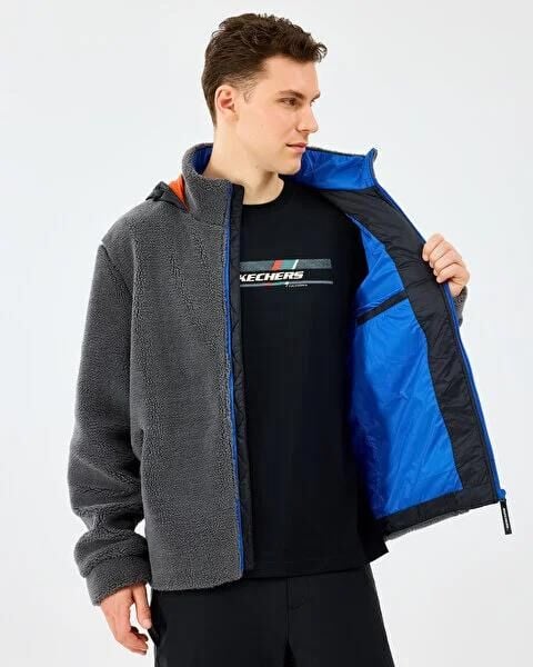 SKECHERS M OUTDOOR FLEECE FULL ZIP SHERPA ERKEK SWEATSHIRT
