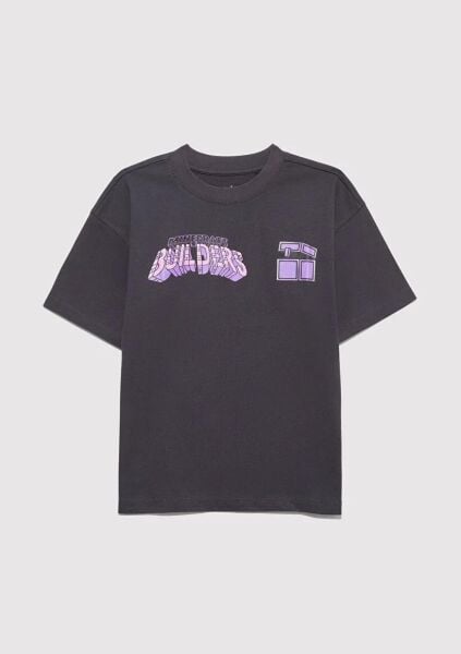 MAVİ MINECRAFT BASKILI TİŞÖRT ERKEK ÇOCUK PROJE, LİSANS T-SHIRT