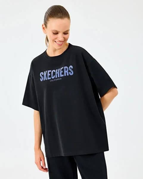 SKECHERS W HEAVY FABRIC T-SHIRT KADIN T-SHIRT