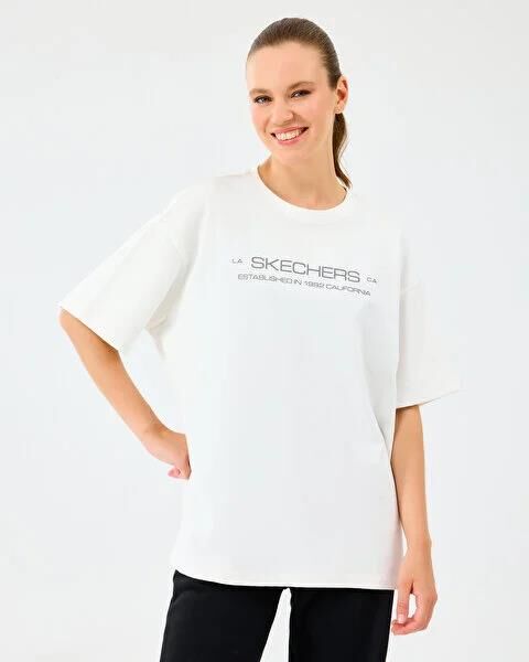 SKECHERS W HEAVY FABRIC T-SHIRT KADIN T-SHIRT