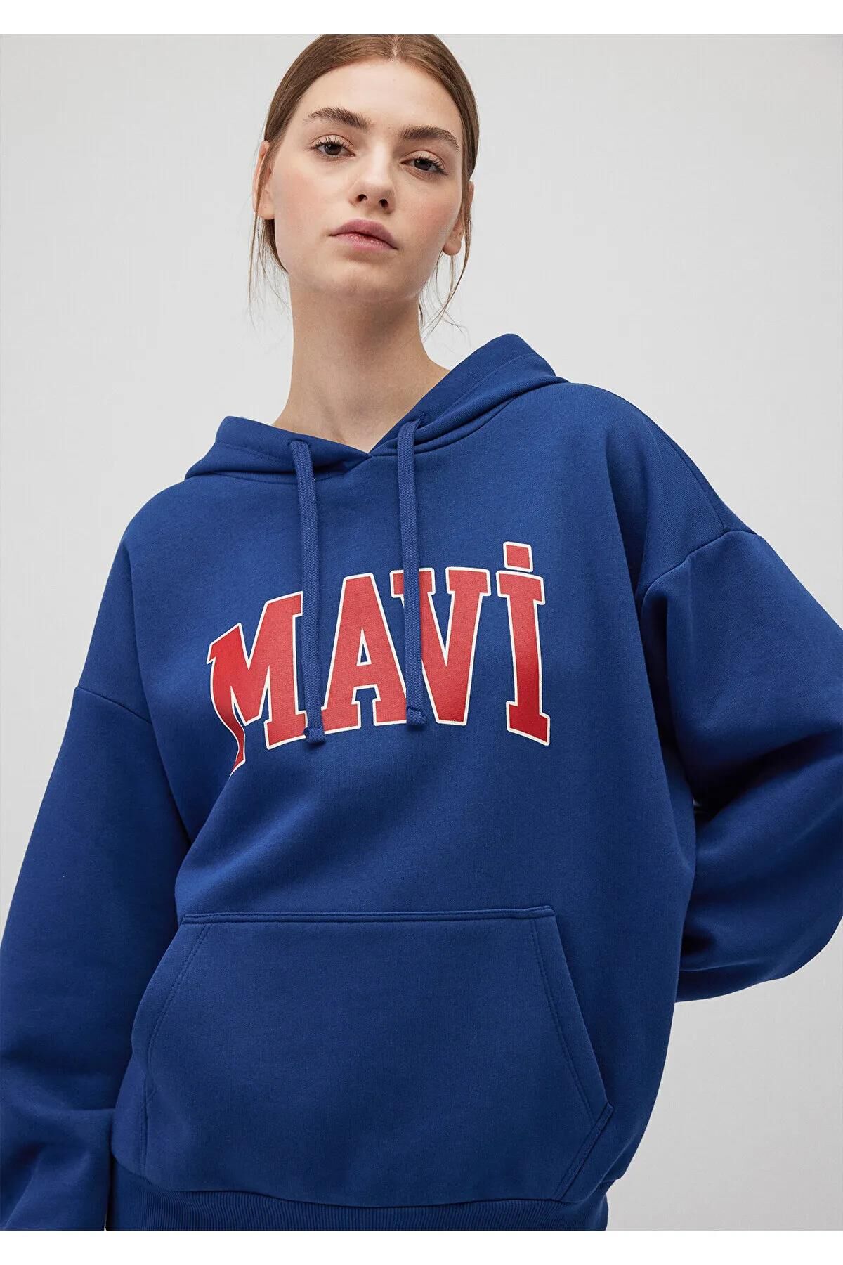 MAVİ SWEATSHIRT KADIN HOODIE