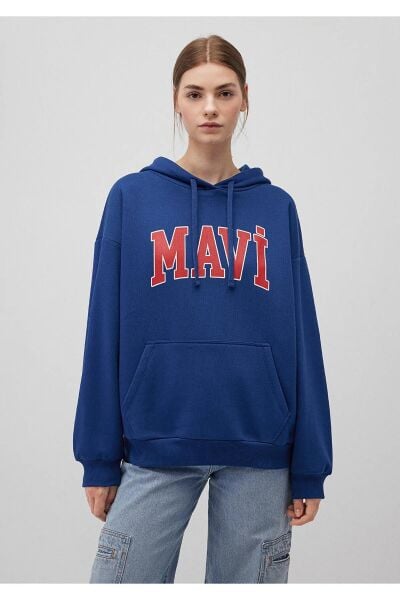 MAVİ SWEATSHIRT KADIN HOODIE
