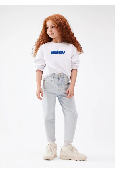 MAVİ MIAV BASKILI SWEATSHIRTS ERKEK ÇOCUK SWEATSHIRT