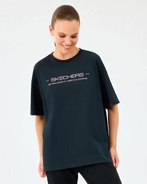 SKECHERS W HEAVY FABRIC T-SHIRT KADIN T-SHIRT