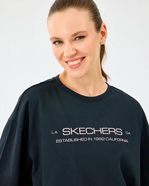 SKECHERS W HEAVY FABRIC T-SHIRT KADIN T-SHIRT