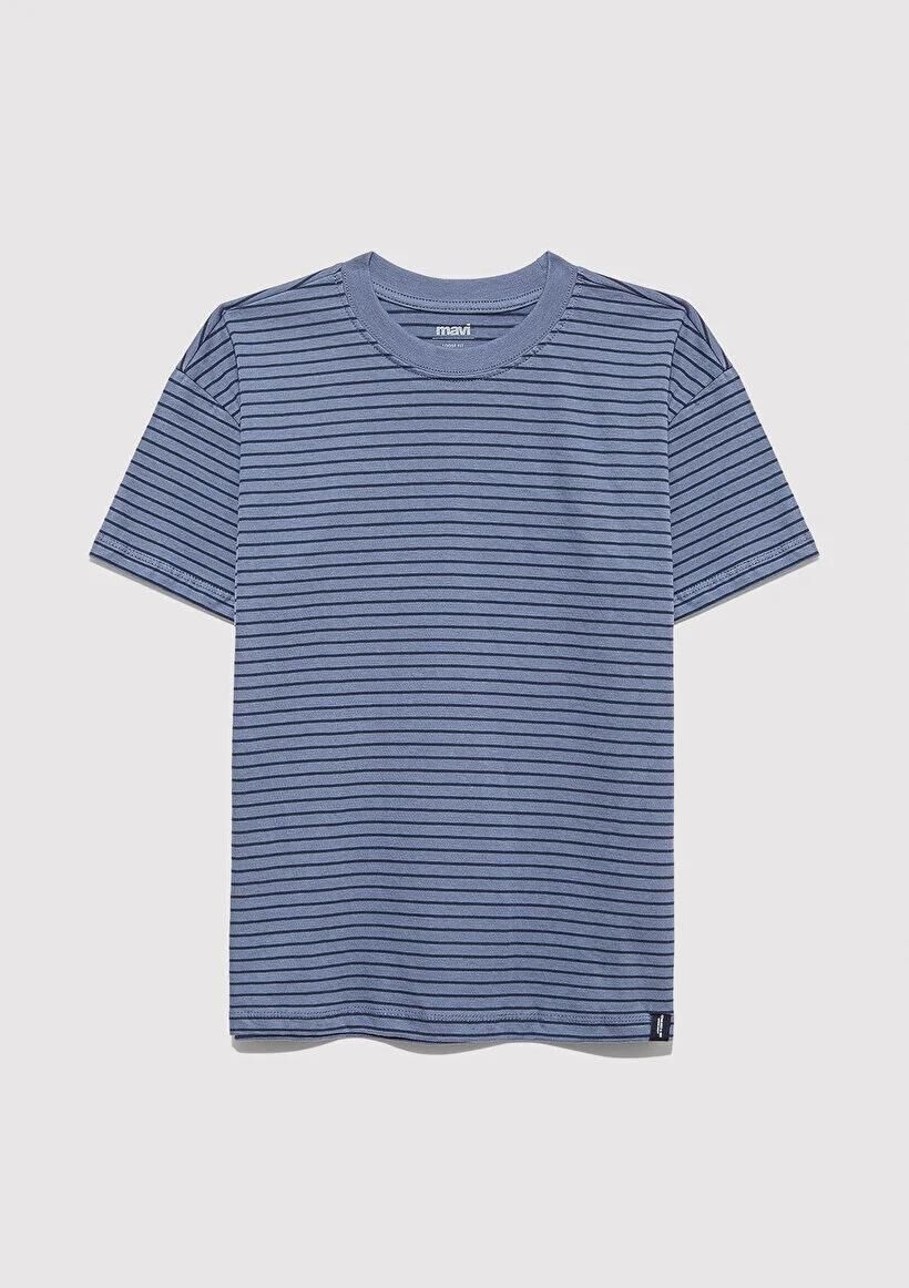 MAVİ ÇİZGİLİ BASIC TİŞÖRT ERKEK ÇOCUK BASIC, SEMI BASIC