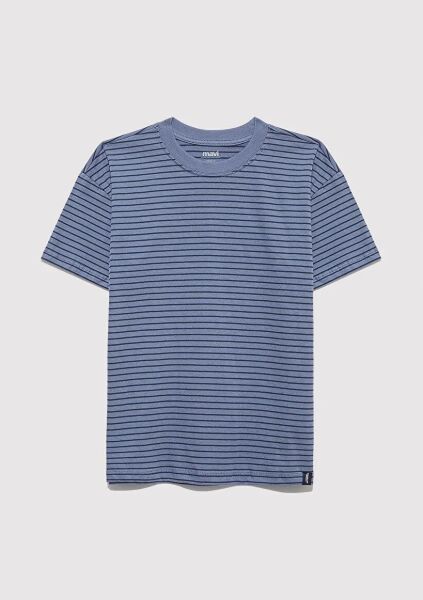 MAVİ ÇİZGİLİ BASIC TİŞÖRT ERKEK ÇOCUK BASIC, SEMI BASIC