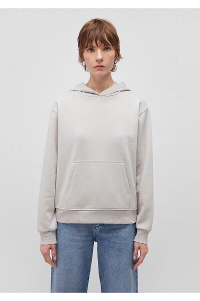 MAVİ KAPİŞONLU SWEATSHIRT KADIN BASIC, SEMI BASIC