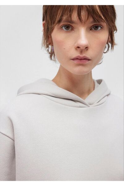 MAVİ KAPİŞONLU SWEATSHIRT KADIN BASIC, SEMI BASIC