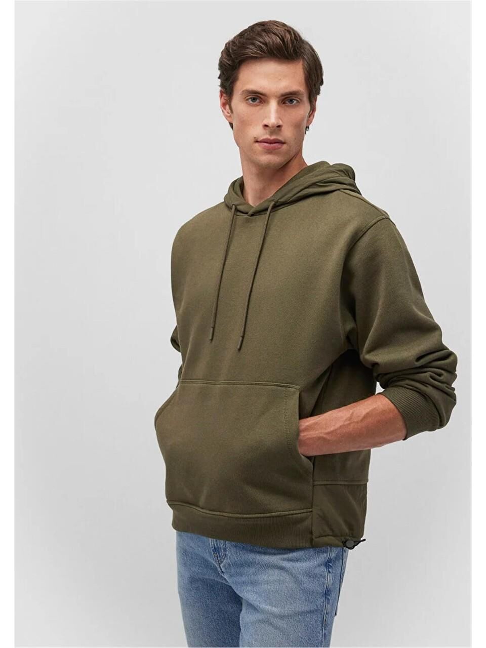 MAVİ KAPÜŞONLU SWEATSHIRT ERKEK SWEATSHIRT