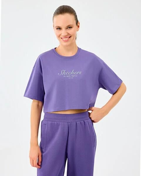 SKECHERS W HEAVY FABRIC T-SHIRT KADIN T-SHIRT