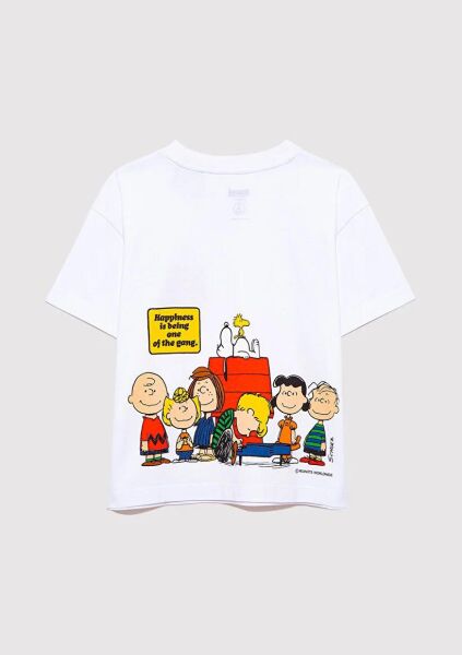 MAVİ PEANUTS BASKILI TİŞÖRT KIZ ÇOCUK PROJE, LİSANS T-SHIRT
