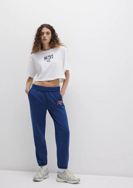 MAVİ ÖRME PANTOLON KADIN EŞOFMAN ALTI