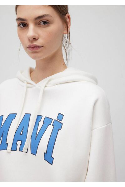MAVİ KADIN KAPÜŞONLU SWEATSHIRT